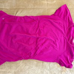 Athleta Pink Polo Cap Sleeve T-Shirt